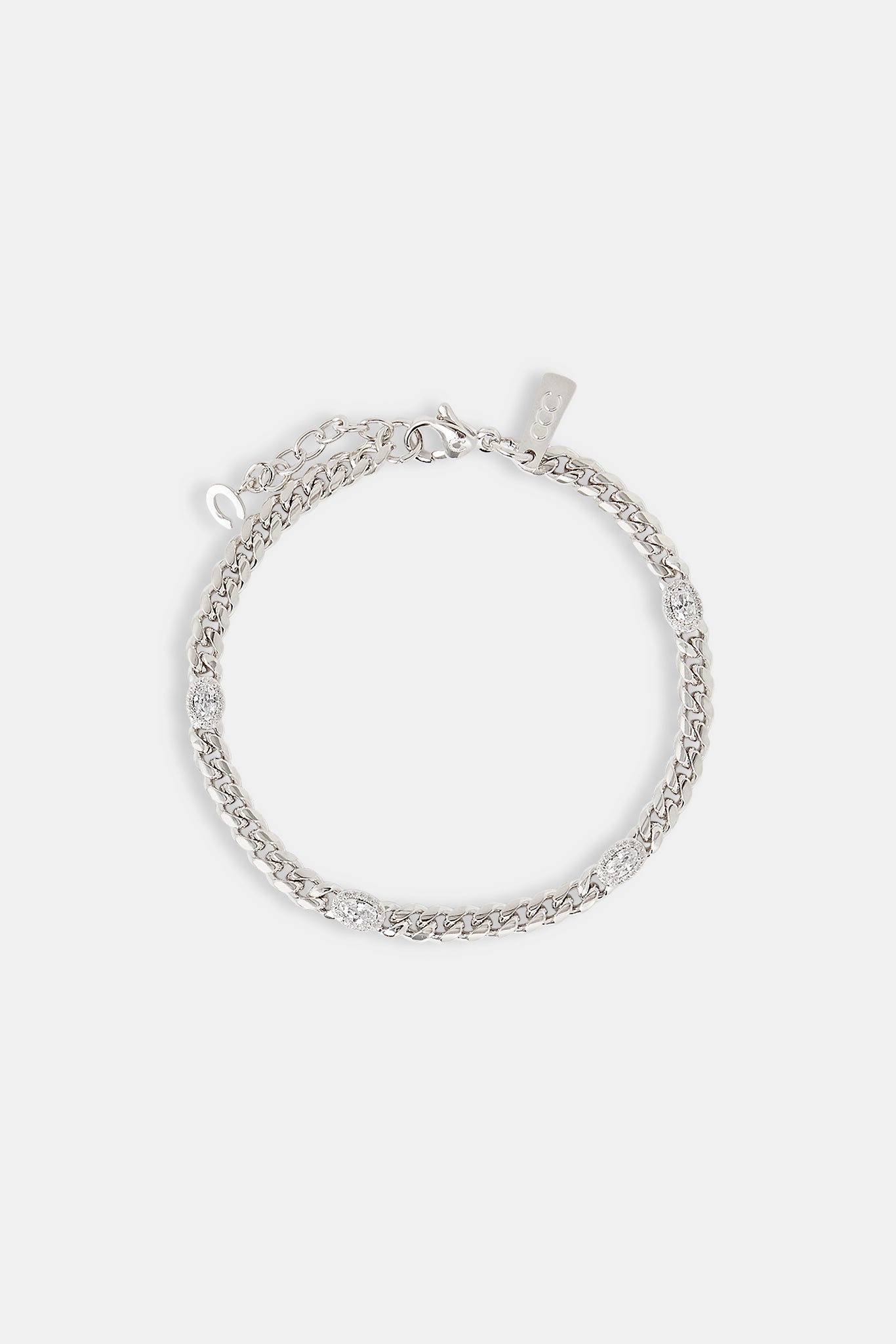 Iced Gemstone Miami Cuban Bracelet - 5mm